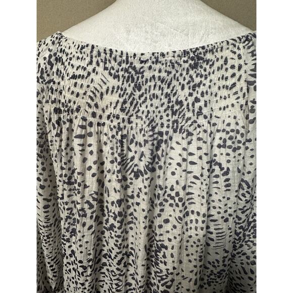 Zac & Rachel Women’s Top Blouse 1X Plus Size Flowy Elastic Neckline Long Sleeve - Picture 7 of 13